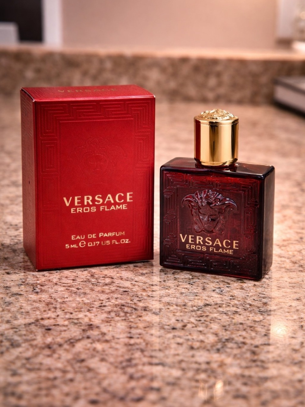 Versace Eros Flame Red and Gold Bottle